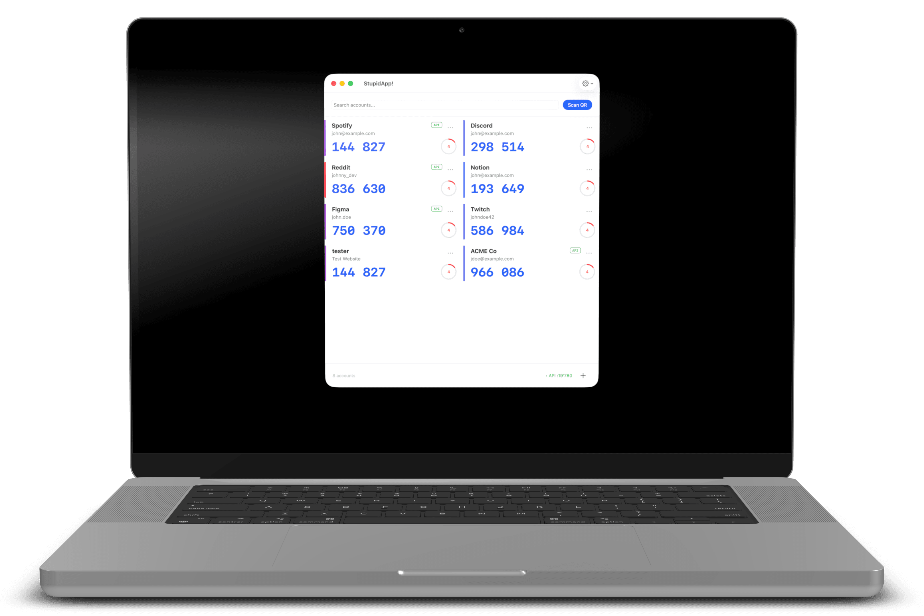 StupidApp! on MacBook